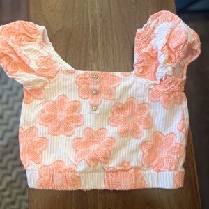 Floral Peach Kids Tank Top